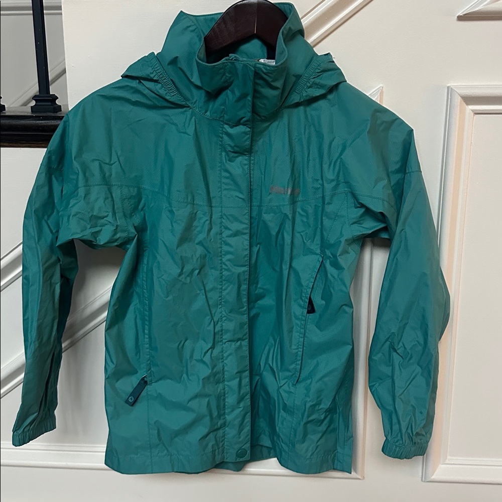 Kids Marmot rain jacket shell‎, Teal Size Medium